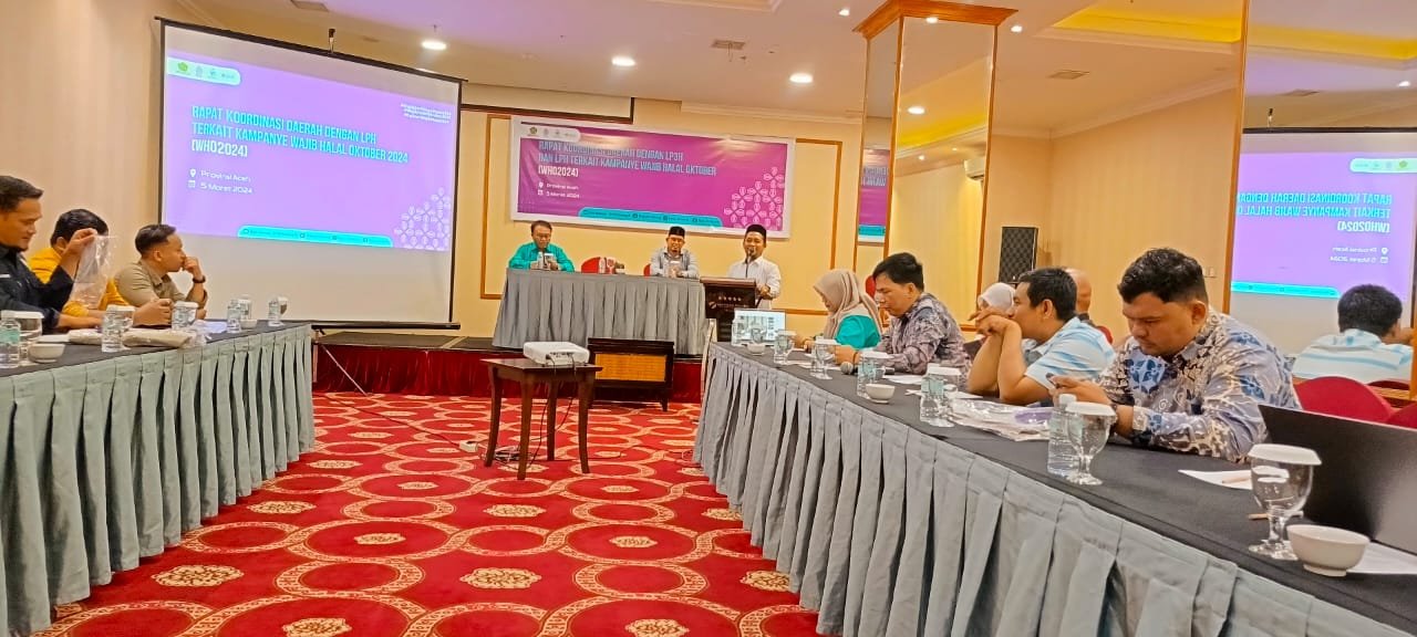 Halal Center Cendekia Muslim Mengikuti Kegiatan Rapat Koordinasi di Hermes Palace Hotel Aceh.